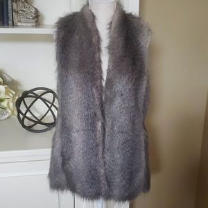 Banana Republic Charcoal Fuzzy Vest